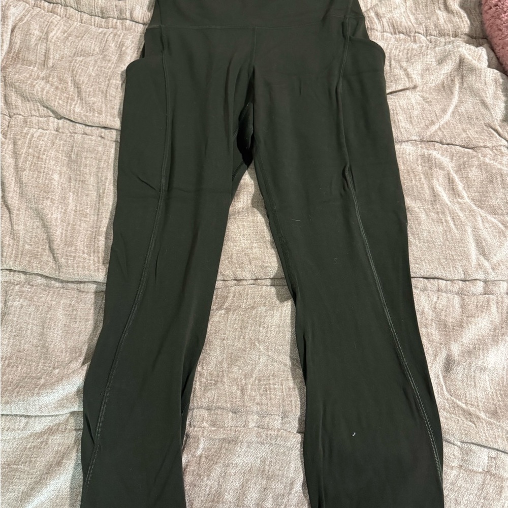 High-Waist olive green Lululemon Leggings